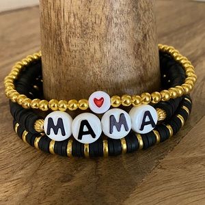 Mama Clay Bead Bracelet Set